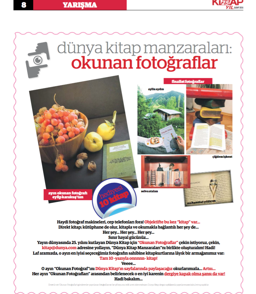 DergisiDunya's tweet photo. Bu fotoğrafı çekti, Dünya Kitap'tan 10 kitap kazandı.
10 kitap sahibi olmak için "okunan fotoğraflar"ınızı gönderin https://t.co/76uqrSGnqp