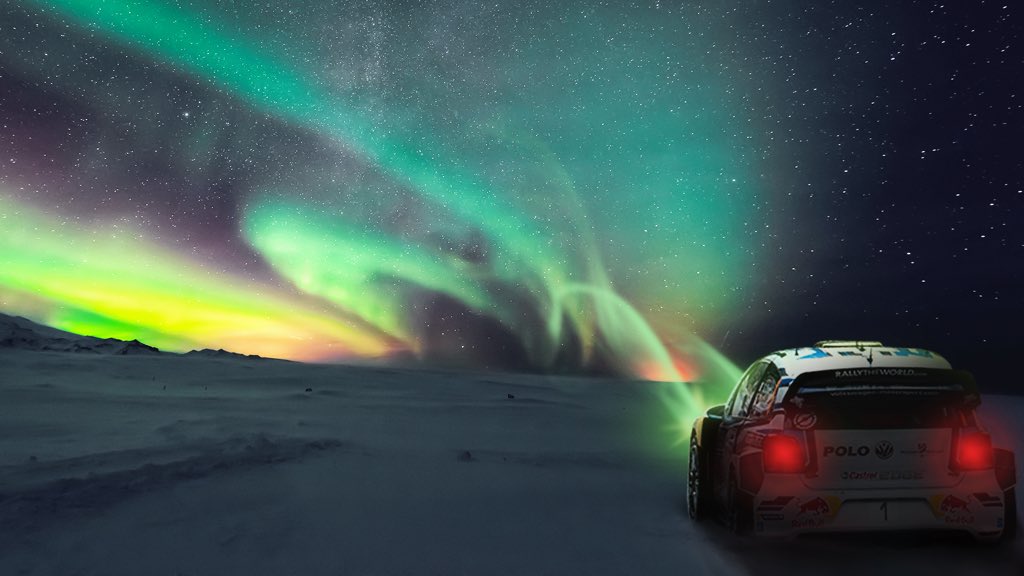 vwrallytheworld's tweet photo. The Polo's Northern HeadLights say Bye @sweden, @rallysweden & all helpers! Tack, you definitely #DoItForTheDrive! https://t.co/1vECK3TTfi