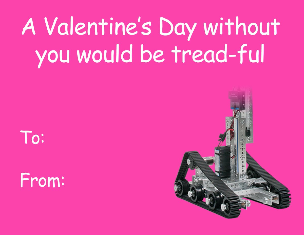 i2robotics's tweet photo. Happy Valentine's Day (pt.2)! #omgrobots @FTCTeams @frcmemes @FIRSTweets @thatFTCGoat https://t.co/IG9dgtdAhA