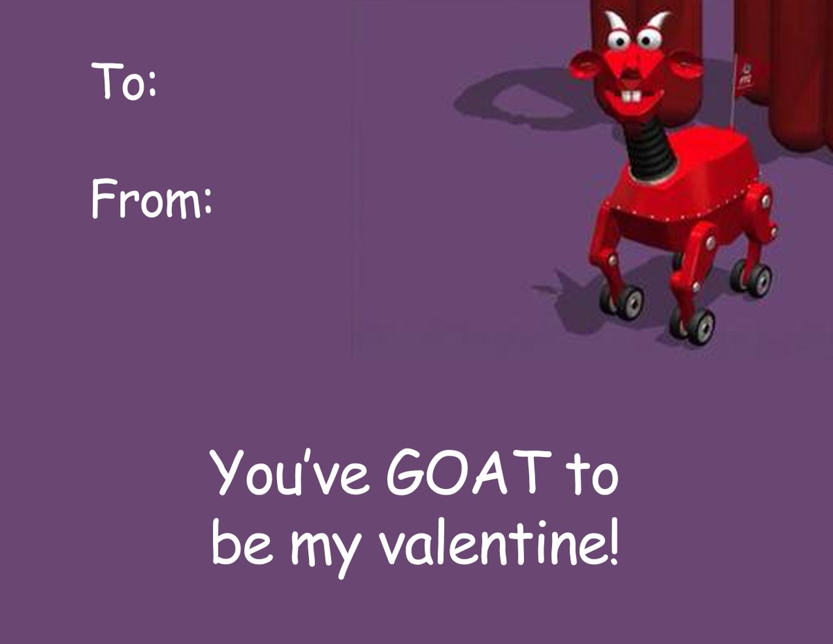 Happy Valentine's Day (pt.2)! #omgrobots <a href="/FTCTeams/">FIRST Tech Challenge</a> @frcmemes <a href="/FIRSTweets/">FIRST</a> <a href="/thatFTCGoat/">FTC Goat</a>