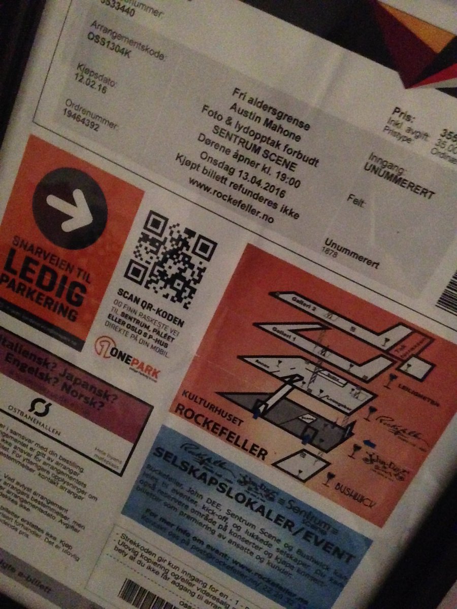 MelinaaMahone's tweet photo. @AustinMahone I JUST GOT MY TICKETS FOR YOUR CONCERT IN NORWAY!! OMFG. LOVE YOU https://t.co/3N7tfx3xOQ