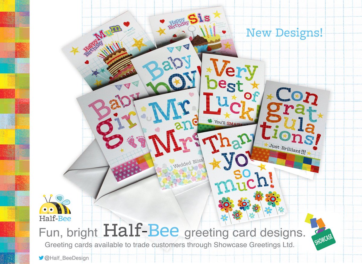 Half_BeeDesign's tweet image. New Occasion and Relation cards for @ShowcaseGreets. #design #greetingcard #retail