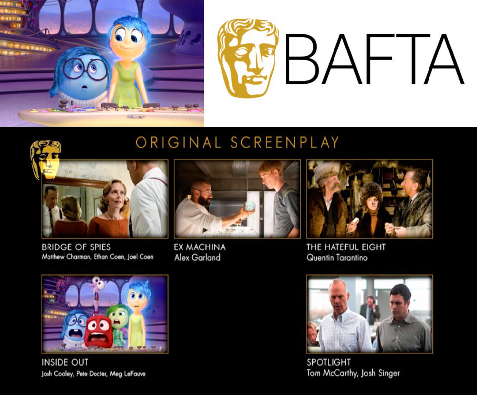 Good Luck to the ‘Inside Out’ Team Who Are Up For 2 <a href="/BAFTA/">BAFTA</a> Nominations Tonight - pxrpst.co/22PY7Xa