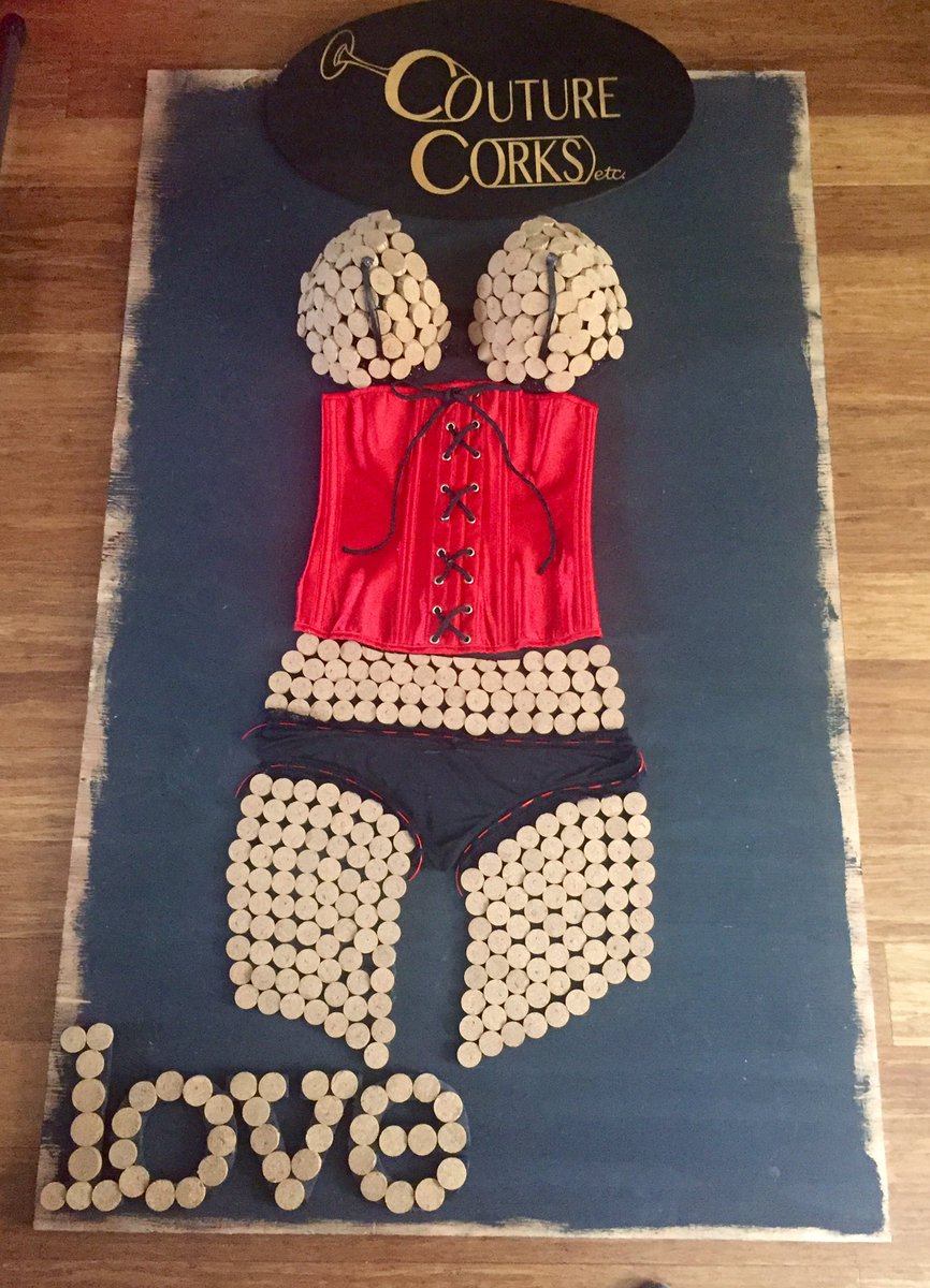 Couturecorksetc's tweet photo. Corks pair with lingerie #corks #couturecorketc #corkart @WineCommunity https://t.co/vcApdjRazP