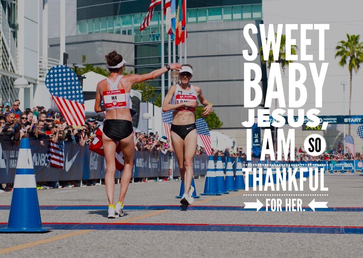usatf's tweet photo. These 2 #Galentines showed us what friendship &amp; teamwork is all about at #LA2016. @HastyHastings @ShalaneFlanagan https://t.co/tIyNoFG3Fj