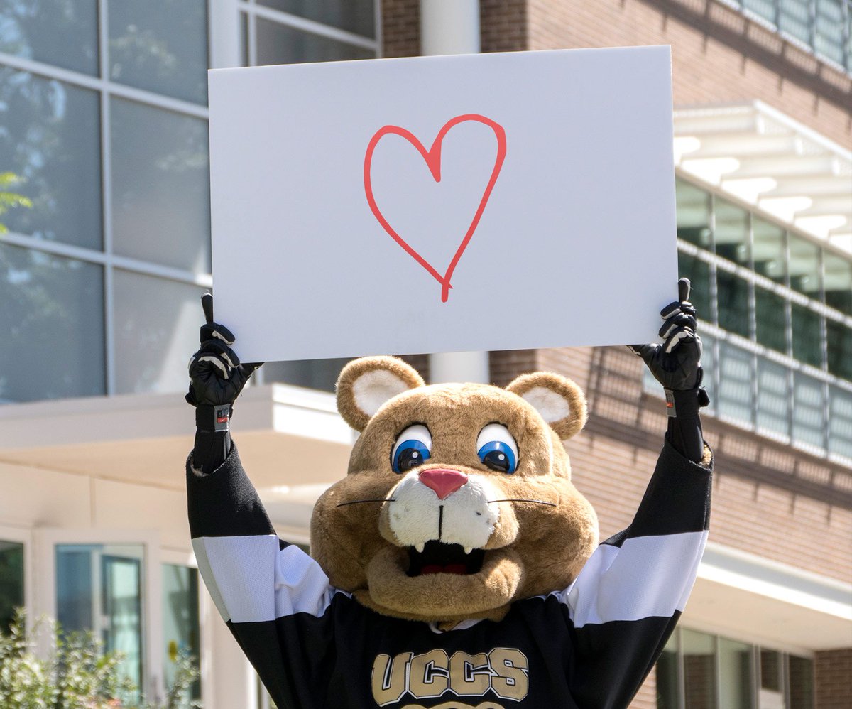 UCCS's tweet photo. Happy Valentine's Day Mountain Lions! ❤️ #ReachHigher https://t.co/YK81zVLUOq