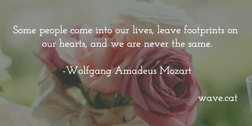 wavecatmusic's tweet photo. Some people come into our lives, leave footprints on our hearts, and we are never the same.
Wolfgang Amadeus Mozart https://t.co/Iuv8PNDMyP