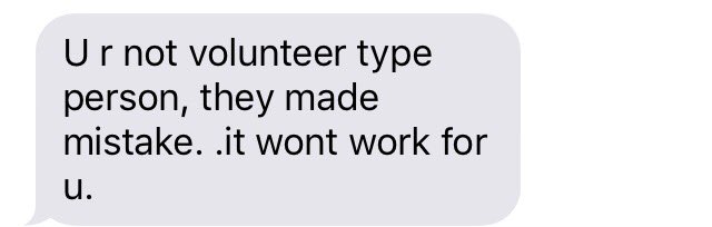 ChelseaJang's tweet photo. My mother's response after telling her I have been given the honor to serve in the Peace Corps. Thx for the support https://t.co/RvQVIIfVfK