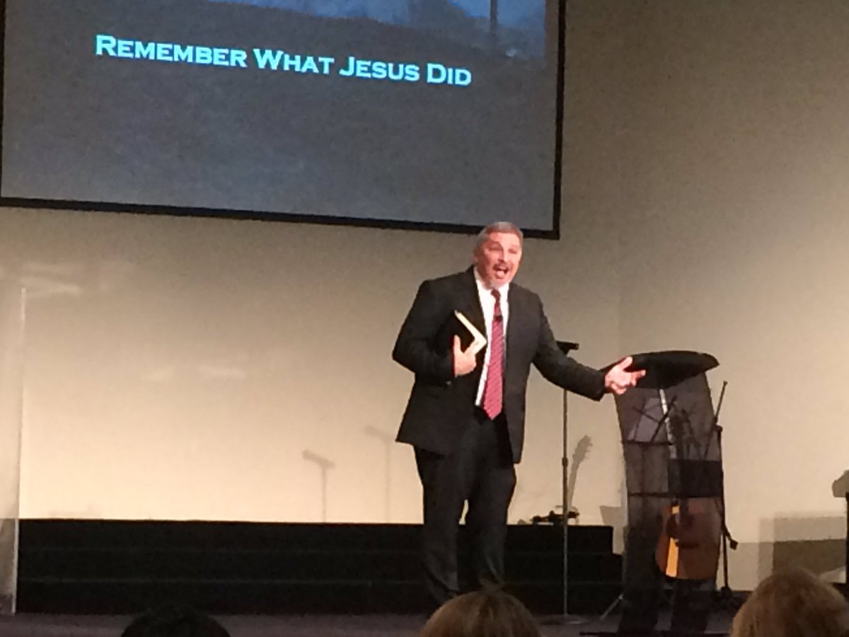 DRSchnautz's tweet photo. @timmyd316 #cbcdp #Bible #Jesus Recall who Jesus is, what He did, where He is. Lord's supper sermon. Luke 22 https://t.co/KyznLBFnlO