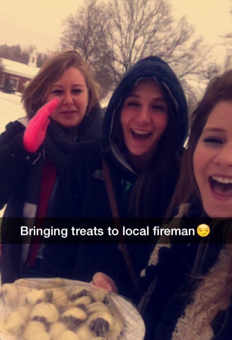 FaithEriks's tweet photo. 1 year ago today we were sad single girls trying to get our in with the fireman😂 @leftshark2012 @sararandall33 https://t.co/TqYdmJKQWk