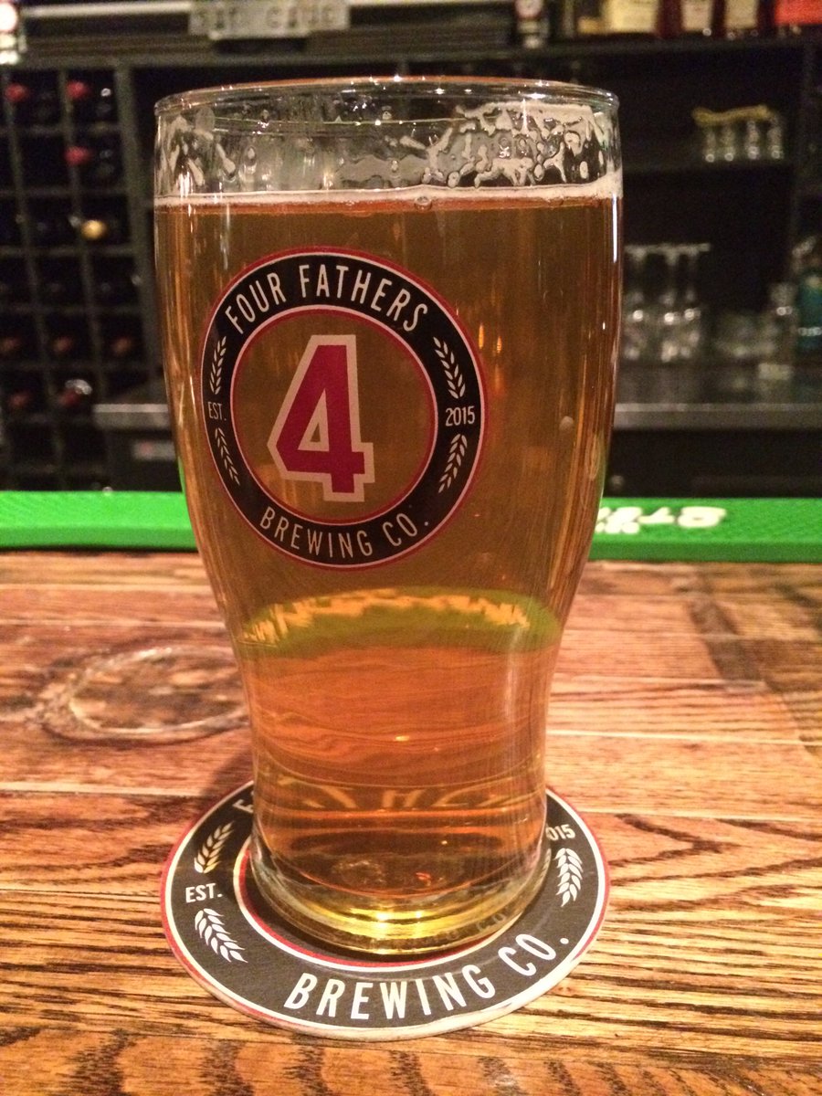 #@4fathersbrewing Amazing hoppy wheat!  Trend setter