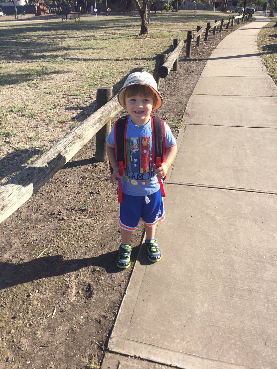 Big boy started Kinder today!!!! Eek