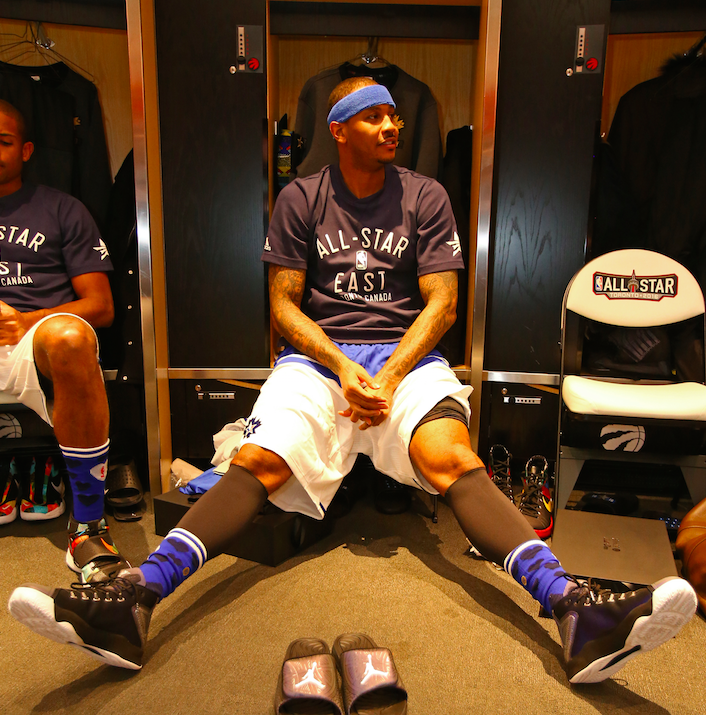 nyknicks's tweet photo. Pregame with #CarmeloAnthony #KnicksToThe6 https://t.co/w6yVbMGKn3