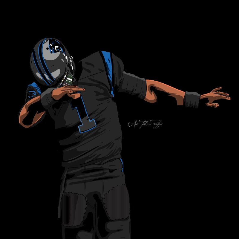  Cam  Newton  Dab  Cartoon