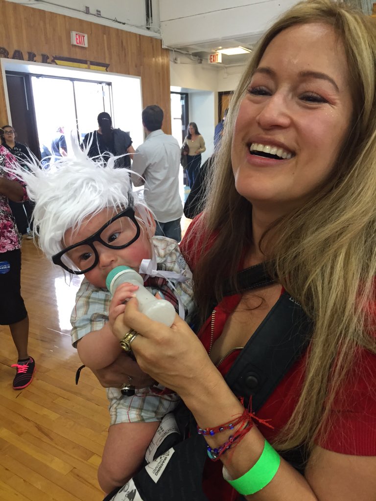 Just met 3.5 month old Oliver Jack Carter Lomas <a href="/BernieSanders/">Bernie Sanders</a> Las Vegas rally. His mom says he's a #BernieBaby