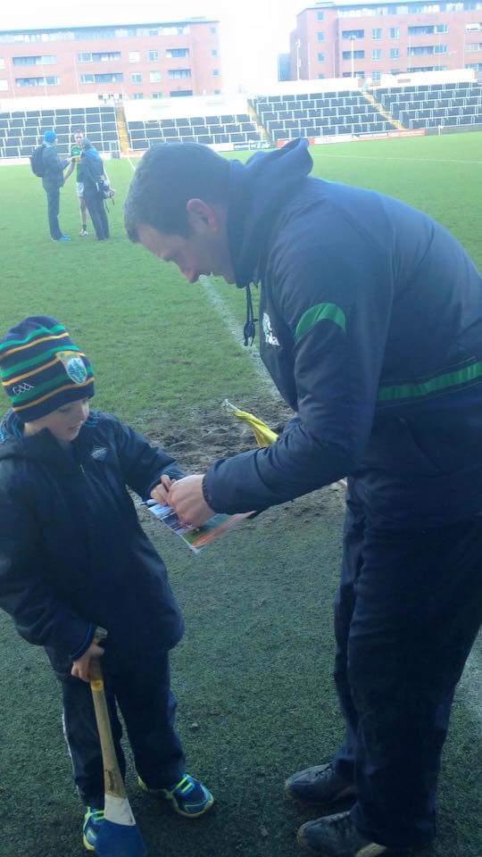 <a href="/BrenCummins1/">Brendan Cummins</a> you must have been delighted to get an an autograph from Parnells U8 star Ronan Brick in Portlaoise😉