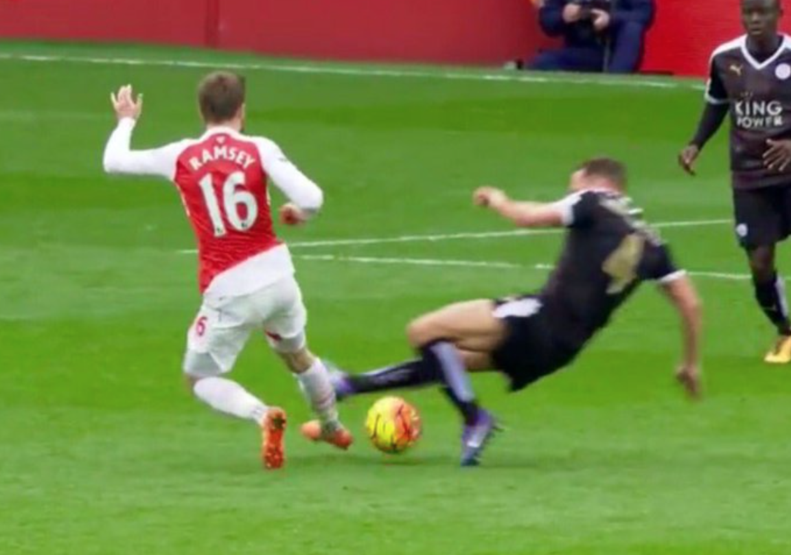Stuart_PhotoAFC's tweet photo. Just seen this challenge again. No foul, yellow or red card. Unbelievable. https://t.co/VIyvyoXYJR