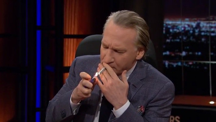 Bill Maher boldly smokes a joint on air: bit.ly/1TjSE7I