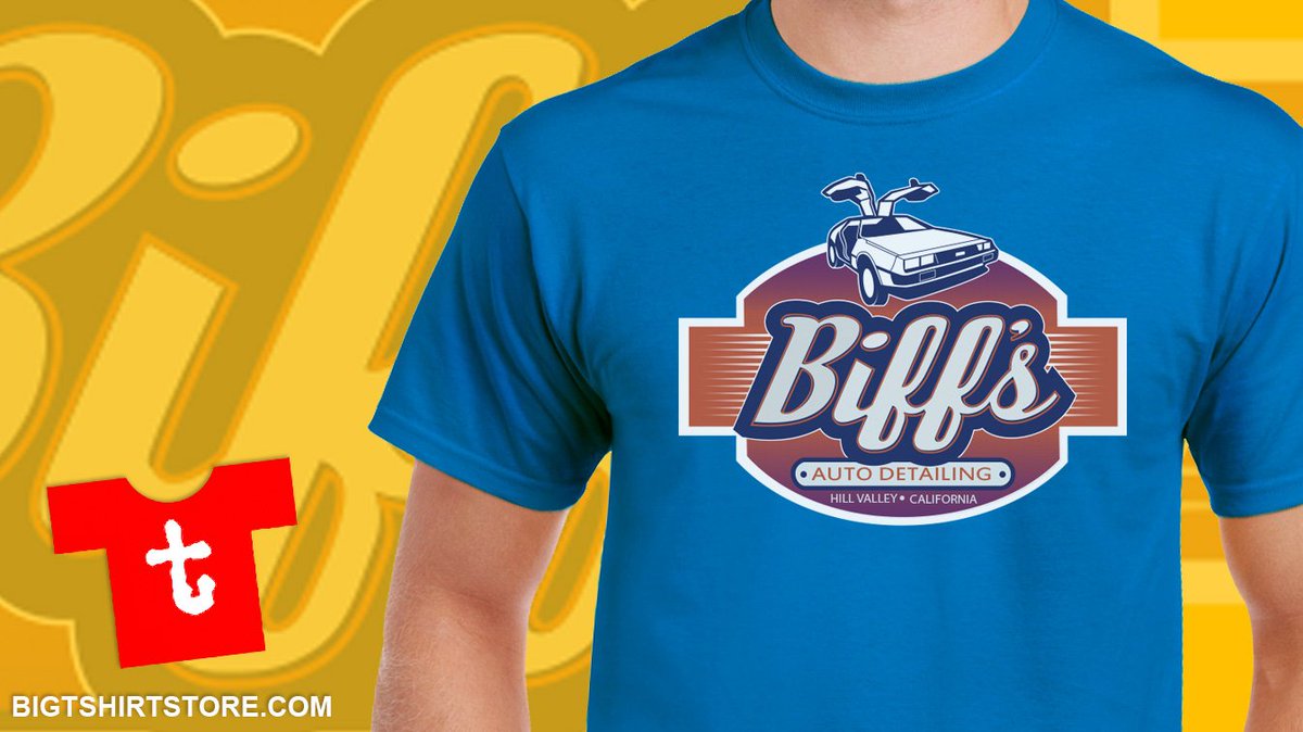 BigTshirtStore's tweet photo. @BttFNews Futuristic auto detailing from Biff Tannen > £14.99 from @BigTshirtStore > https://t.co/b9VhdFyJWh https://t.co/DMtYVUI2BT