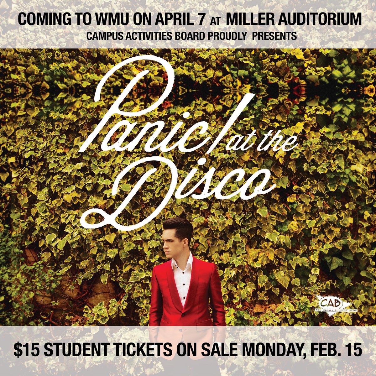 wmuCAB's tweet photo. STUDENT TICKETS ON SALE TOMORROW https://t.co/W0mi3fZmUR
