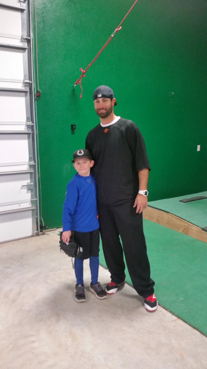 OKColtsBaseball's tweet photo. Braden getting his lessons in this #Valentines day with former @Twins pitcher Nick Blackburn.  #GOCOLTS!  #getbetter https://t.co/ARHlHpFAyx