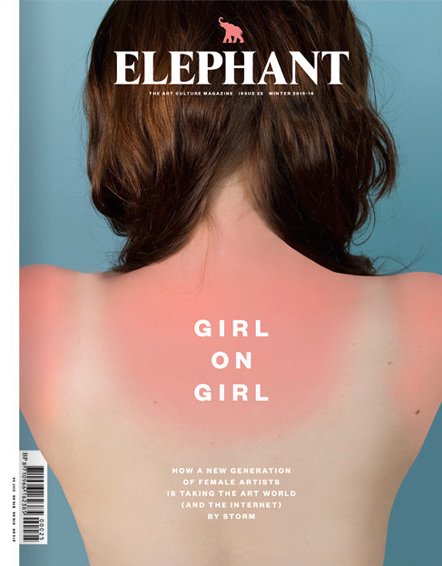 'Girl on girl' in the latest <a href="/ElephantMag/">Elephant Magazine</a>. Gotta love the cover of this winter issue. #magdesign #elephantmagazine