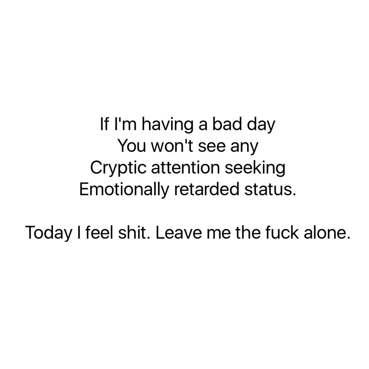 BelleBLike's tweet photo. #badday #feeling #status #giveitarest https://t.co/RQKSKudh85