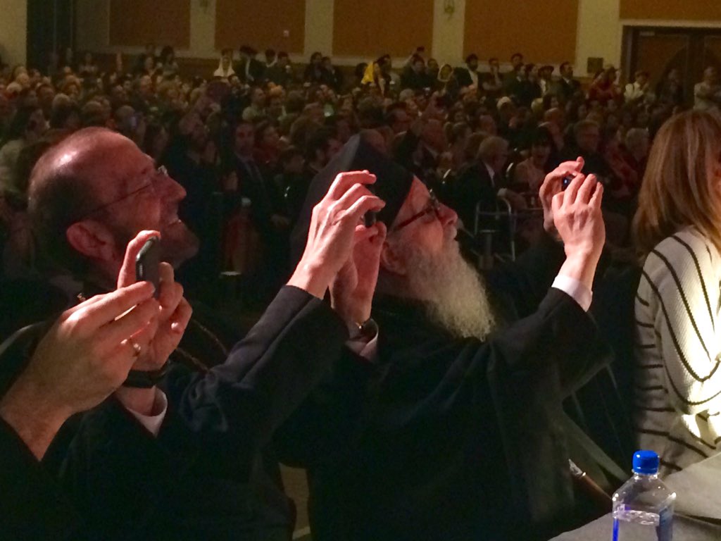 SPapagermanos's tweet photo. #fdf2016 #yourfdf #ArchbishopDemetrios &amp; Metropolitan Gerasimos use their iPhones to capture beautiful moments FDF https://t.co/ifzWzDdHgB