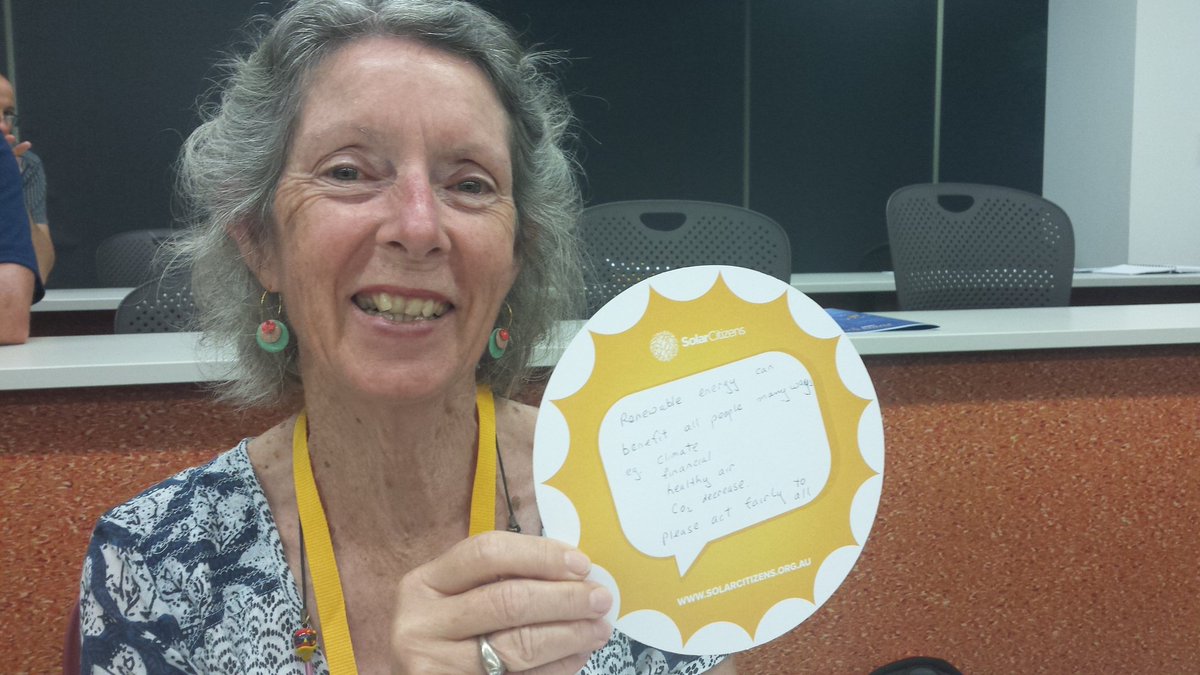MarieCarvolth's tweet photo. #SolarSupercharge #SolarCitizens demand strong solar & renewable energy policy @TurnbullMalcolm @GregHuntMP https://t.co/mQnhMBtX5s