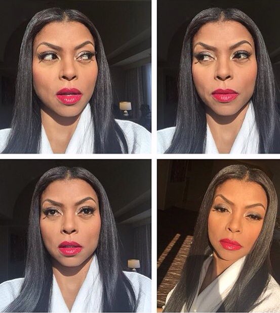 beautyradicals's tweet photo. @AshuntaSheriff finished off @TherealTaraji face beat with Redlipstick.Share the brand and color with us #MyfaveRED https://t.co/sDA4hpS8jU