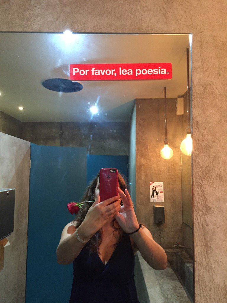 PerpetualExpat's tweet photo. Please read poetry! (Literary plea in the women's bathroom in the alternative rock bar in Puerta Vallerta) https://t.co/anktEizyrX