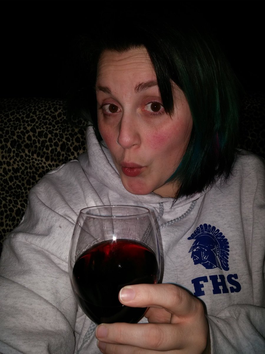 krazyjenni's tweet photo. @mcbridemelissa I know I know I'm rockin a #ForksHigh hoodie 4 #TheWalkingDeadMidSeasonPremiere oye!! Got wine tho!! https://t.co/KscjBLVbvs