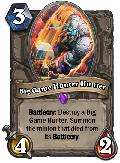 big game hunter hearthstone nerf