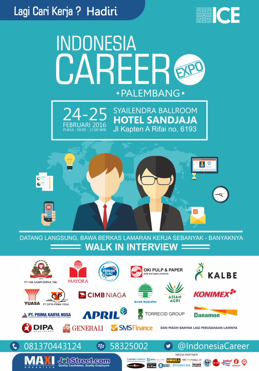 Alumni, Baru/Akan Lulus, Hadiri Jobfair #IndonesiaCareerExpo #PLM 24-25 Feb'16 di Hotel Sandjaja <a href="/HMJA_UNSRI/">HMJ Akuntansi UNSRI</a>