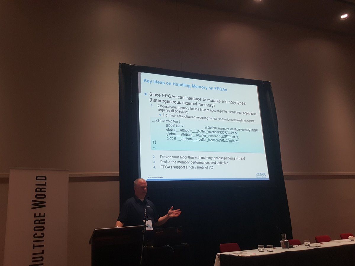 MulticoreWorld's tweet image. Key ideas on handling #memory in #FPGA Lance Brown #multicoreworld #INTEL