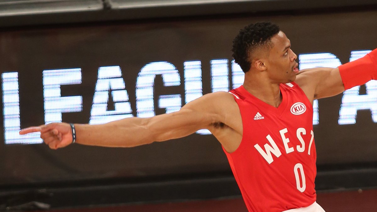okcthunder's tweet photo. Never been done before. Back-to-back All-Star MVP. Vote Russ by tweeting w/ #KiaAllStarMVP #RussellWestbrook https://t.co/ZIKa6ZxVAd