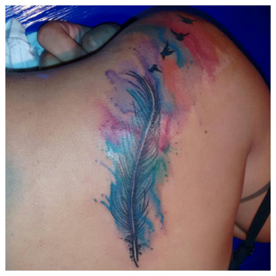 ferney2905's tweet image. #tattoo #arte #pluma #acuarela