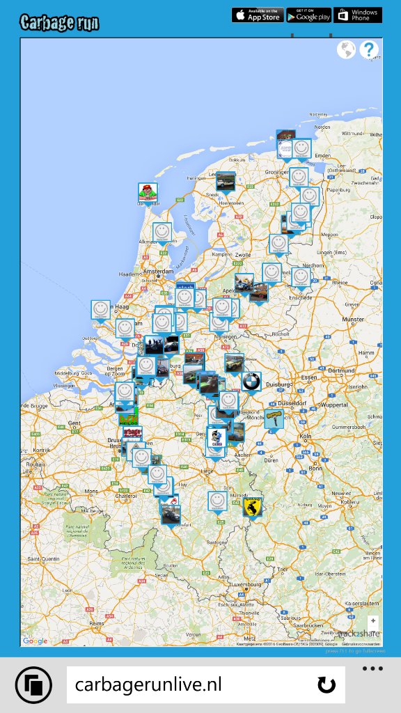 Zo te zien zijn er weer 2 routes vandaag. #Carbagerun <a href="/Track2share/">track2share</a>