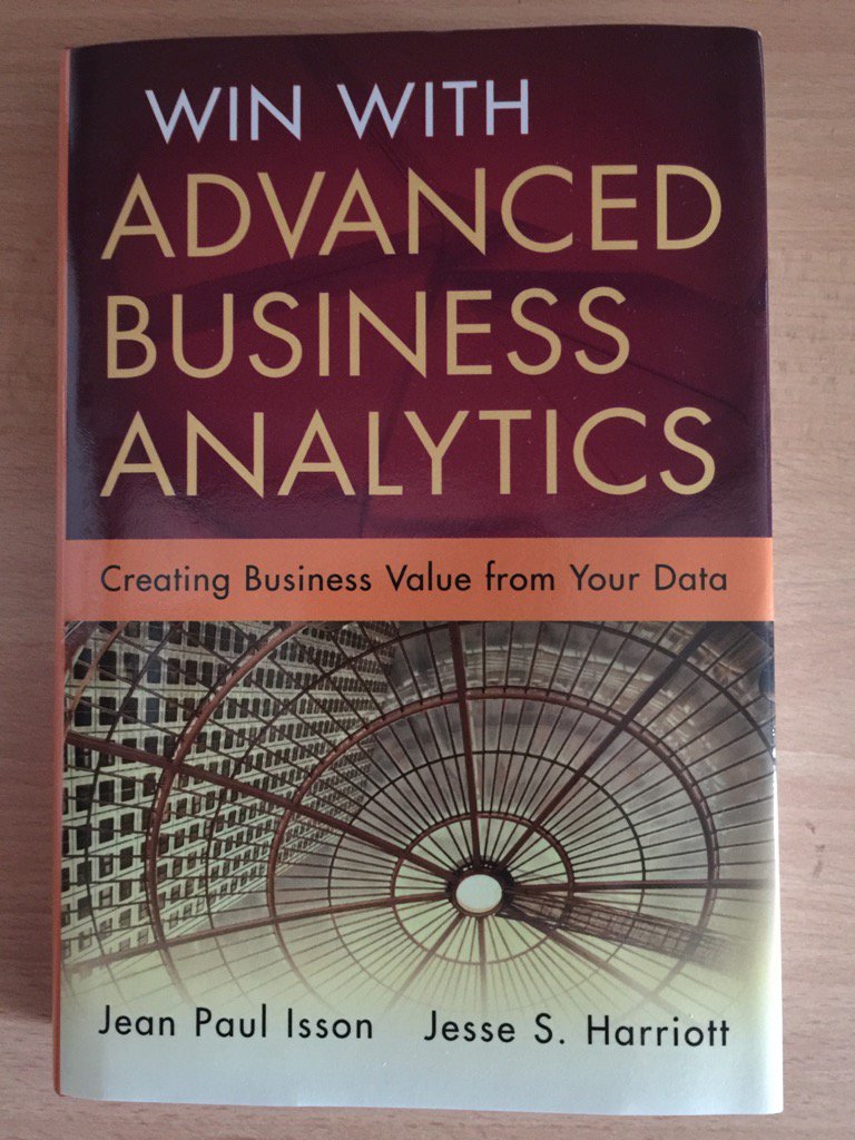 designal1's tweet photo. Thank you for your book Jean-Claude Isson! #AdvancedBusinessAnalytics👍 https://t.co/ssnrPTwSPc