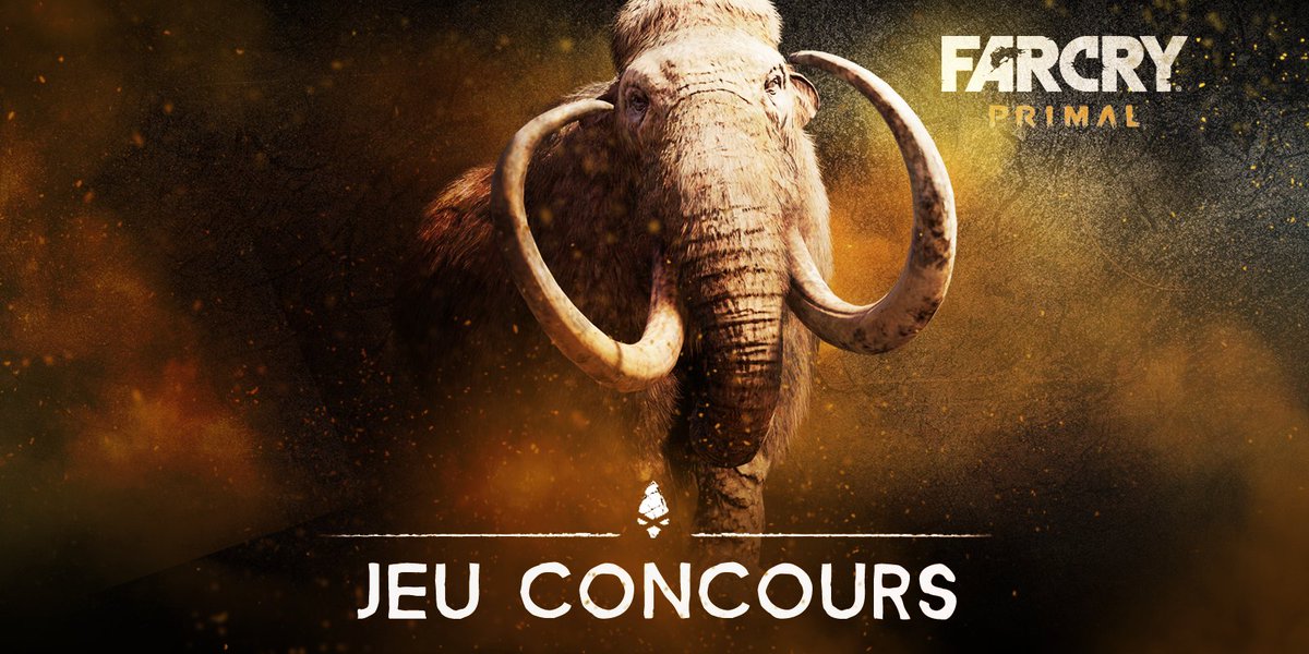 1/5 #JeuConcours #FarCryPrimal : RT ce tweet &amp; Follow pour tenter de gagner une PS4, des jeux et des lots !