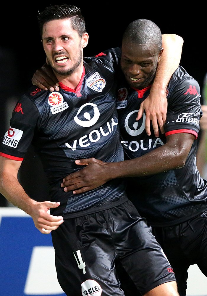 AdelaideUnited's tweet photo. #AUFC stormed into the @ALeague top three with last night's win in #CCMvADL. Match gallery: https://t.co/KhHZflxfqn https://t.co/oyDLhGIMu1