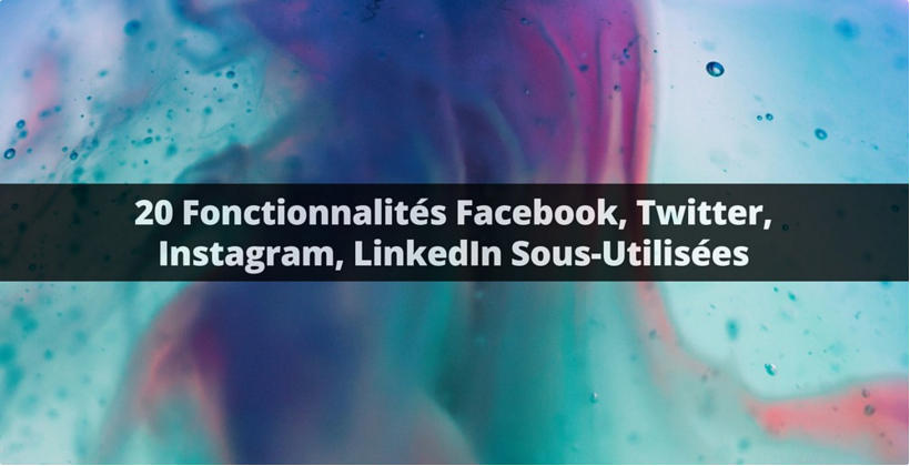 isabellemathieu's tweet photo. 20 Fonctionnalités #Facebook, #Twitter, #Instagram, #LinkedIn Sous-Utilisées https://t.co/SkNjR9cAmC #CM https://t.co/xAOBdbKkku