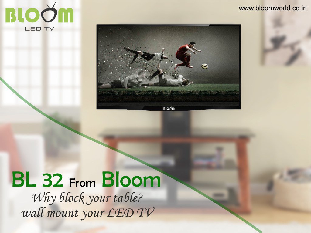 BloomWorldIndia's tweet photo. BL 32 from Bloom: Why block your table? wall mount your LED TV https://t.co/XF2SisfpSX https://t.co/Foy6SGAFkh