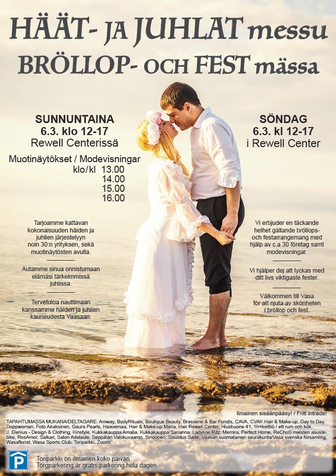 Häät- ja juhlat messu su 6.3 klo 12-17 #häätjajuhlatmessu #rewellcenter facebook.com/events/1461995…
