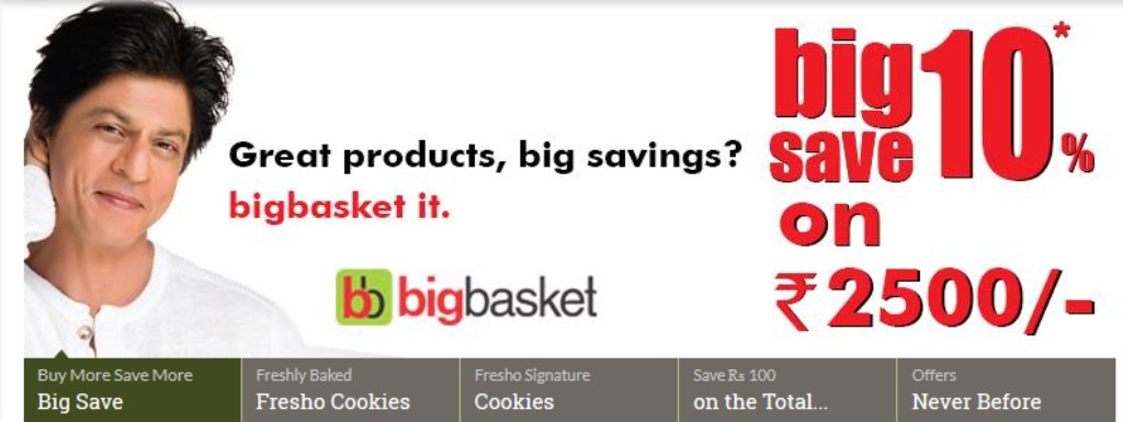 SKiRTLE_'s tweet photo. BigBasket BIG SAVE!!Flat 10% OFF on 2500!
Coupon at:https://t.co/M7RJbeE2I5
#Bigbasket,#grocery,#onlinestore,#fruits https://t.co/wOSEZDMPqp