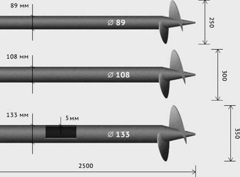 чертеж винтовой сваи 89