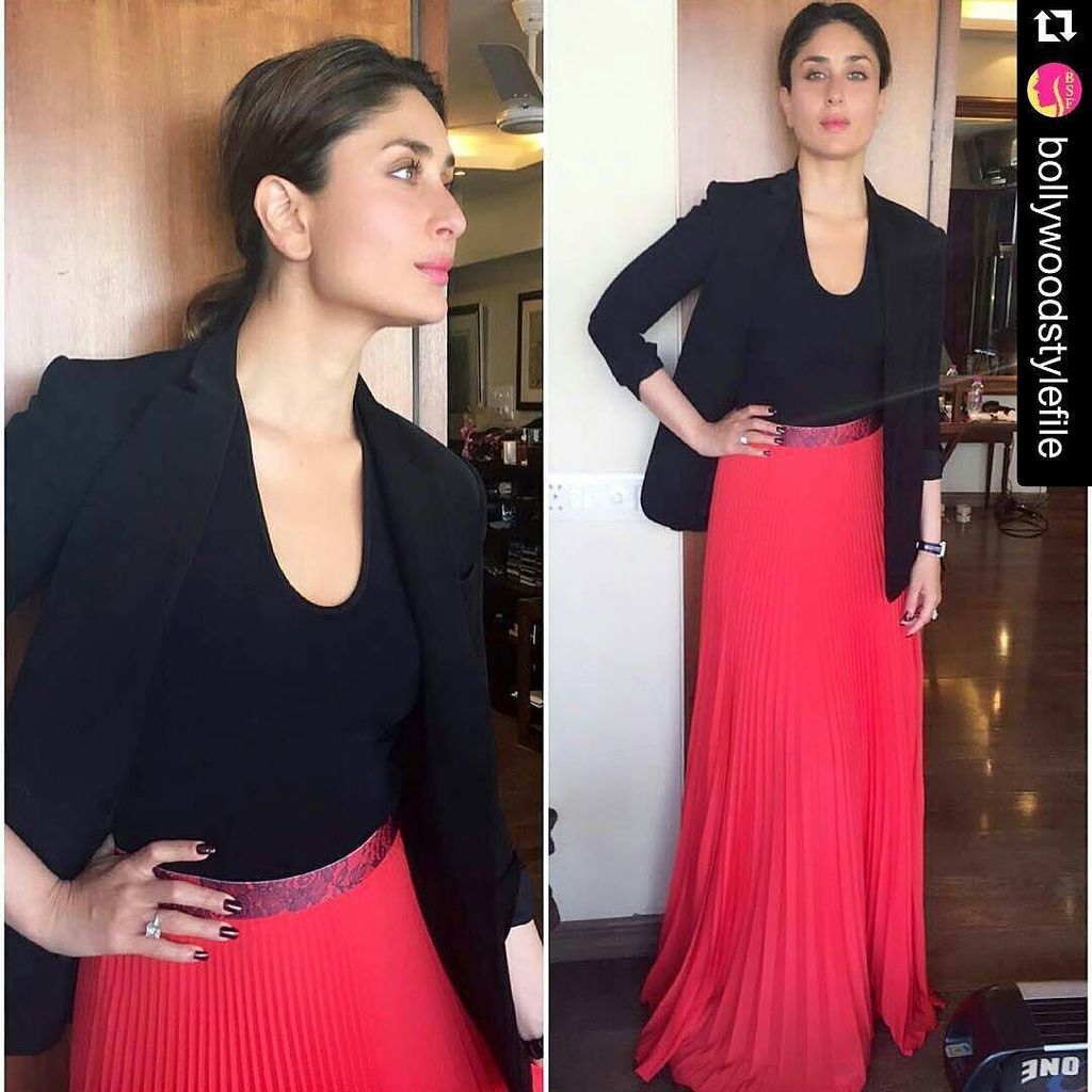 RATE THE LOOK 👉 1.......10 
Kareena kapoor khan at the trailer launch of ki and ka in Chri… instagram.com/p/BBzJlLsKCei/