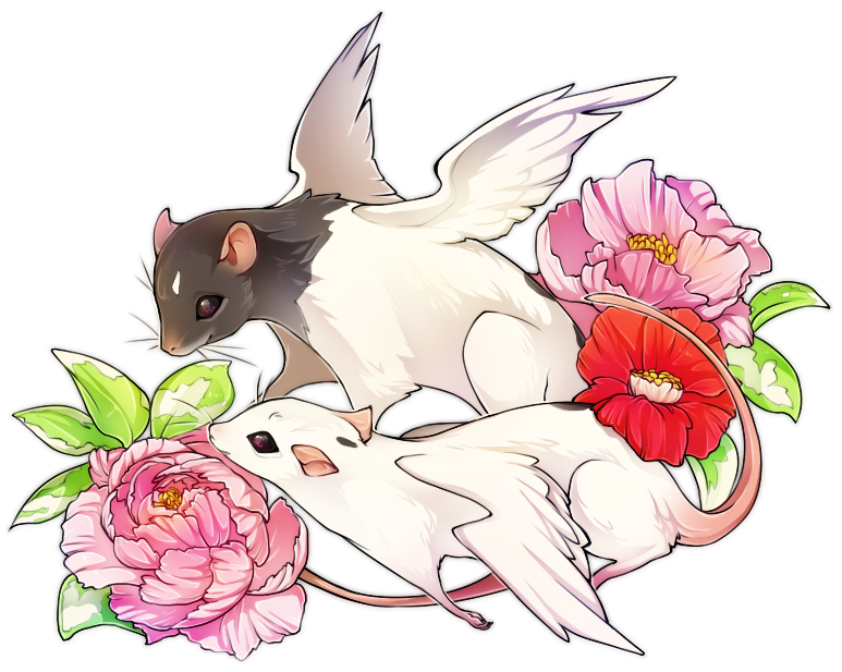 crowcourier's tweet photo. This was so fun to do... #Commission for @venhediis of her rats Apollo and Domino (full res https://t.co/dc1nrH3Shl) https://t.co/Ij7mV4DGrn