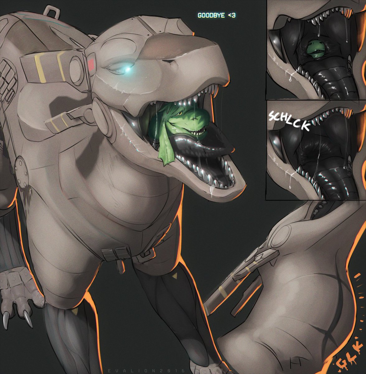 evaliondragon's tweet photo. Thanks for watchin, have @Leafy_Tail getting eaten. <3 https://t.co/NIImizVMnn