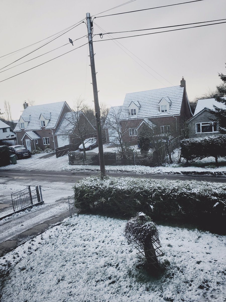 SNOW!!! Happy Monday Twitter! #mondaymorning #snow #whitestuff #Norwich